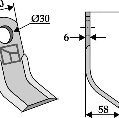 Y-blade 175x60mm