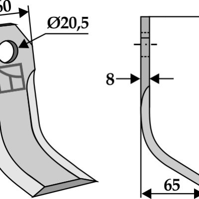 Y-blade 150x60mm