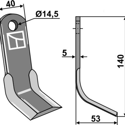 Y-blade 140x40mm