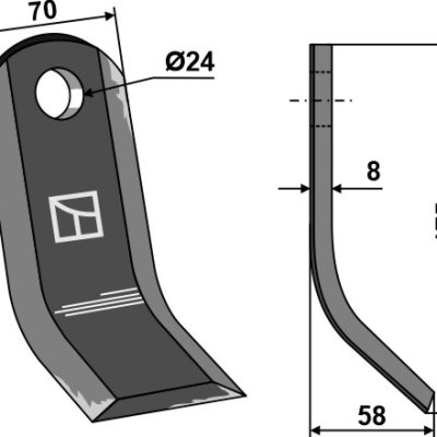 Y-blade 175x70mm