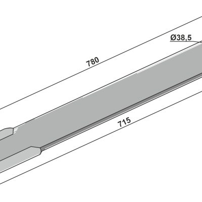 Mower blade 715mm