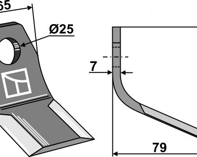 Y-blade 115x65mm