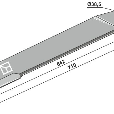 Mower blade 710mm - left