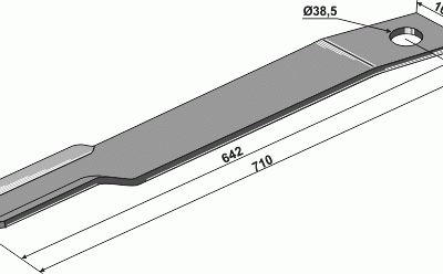 Mower blade 710mm - right