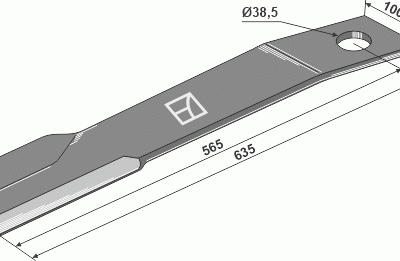 Mower blade 635mm - left