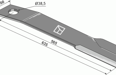 Mower blade 635mm - right