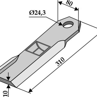 Flail 310x80mm - left - old model