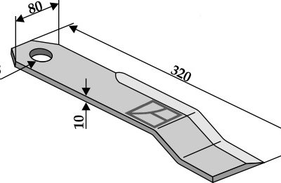 Communition blade 320x80mm - left