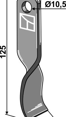 Twisted blade 125x35mm