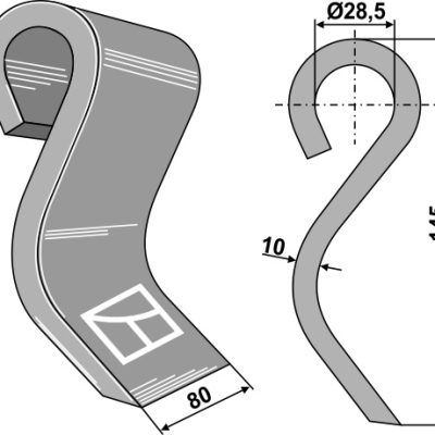 Flail 145x80mm