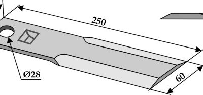 Straw chopper flail blade