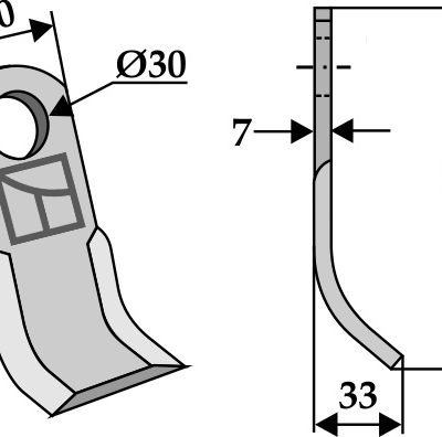 Y-blade 190x60mm