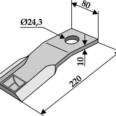 Flail 220x80mm - left
