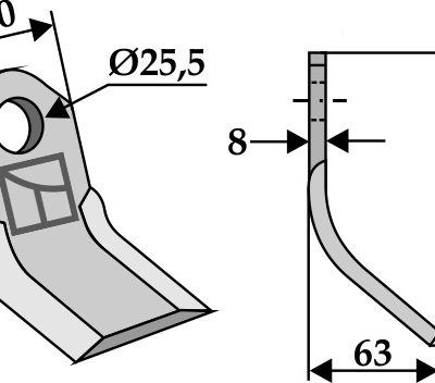 Y-blade 125x60mm