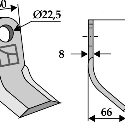 Y-blade 105x60mm
