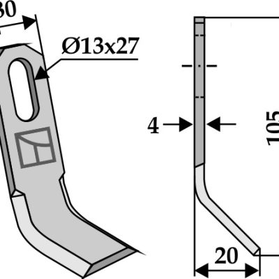 Y-blade 105x30mm