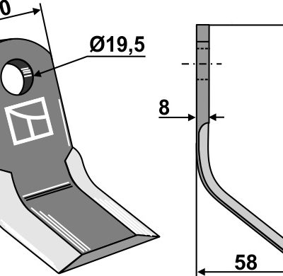 Y-blade 128x60mm