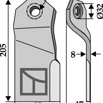 Flail 205x85mm