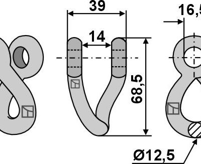 Twisted shackle
