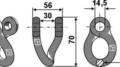 Twisted shackle
