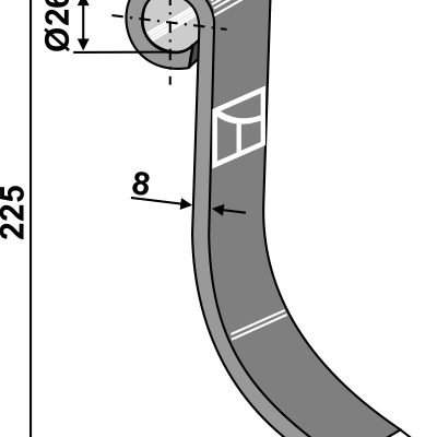 Flail 225x30mm