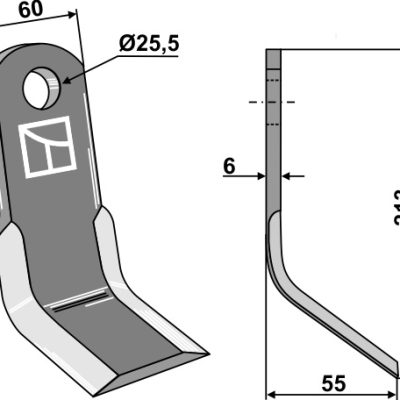 Y-blade 213x60mm