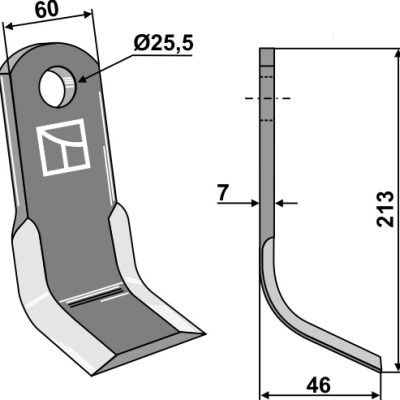 Y-blade 213x60mm