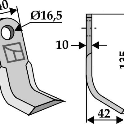 Y-blade 135x40mm
