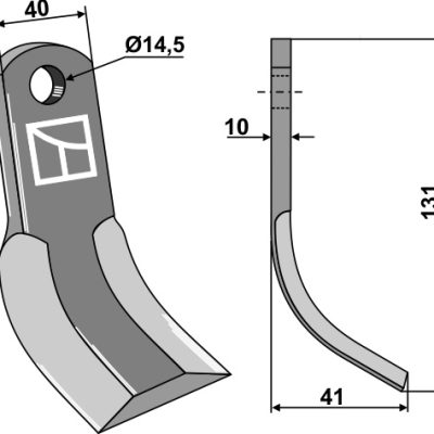 Y-blade 135x40mm