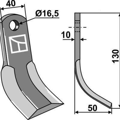 Y-blade 135x40mm