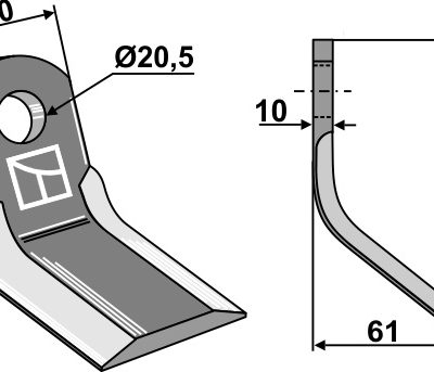 Y-blade 115x50mm