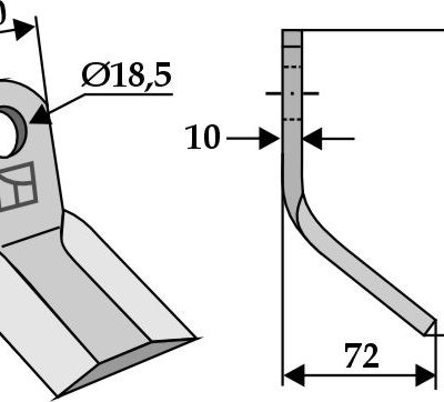Y-blade 125x50mm