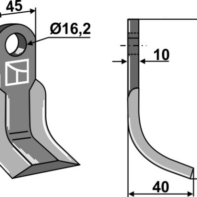 Y-blade 115x45mm
