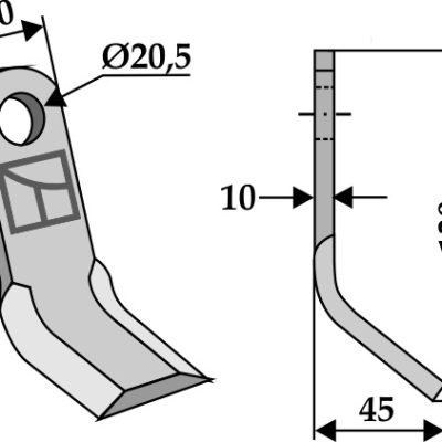 Y-blade 130x40mm
