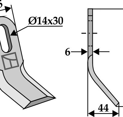 Y-blade 100x45mm