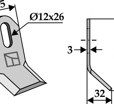 Y-blade 87x45mm