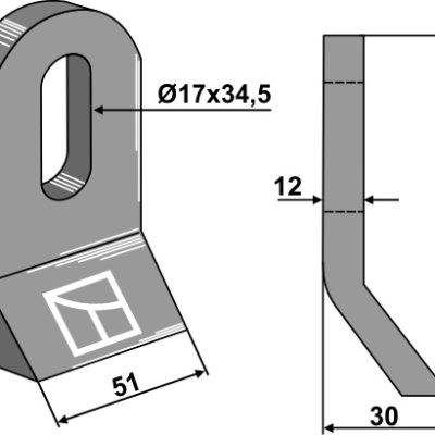 Flail 80x50mm
