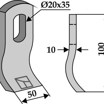 Flail 100x50mm