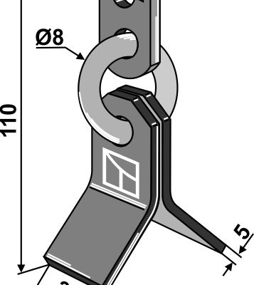 Y-blade with chain