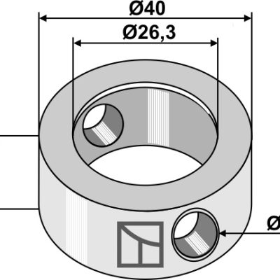 Clamping-ring 18xØ26,3xØ40