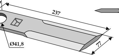 Straw chopper flail blade