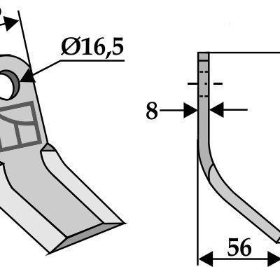 Y-blade 125x45mm