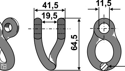 Twisted shackle
