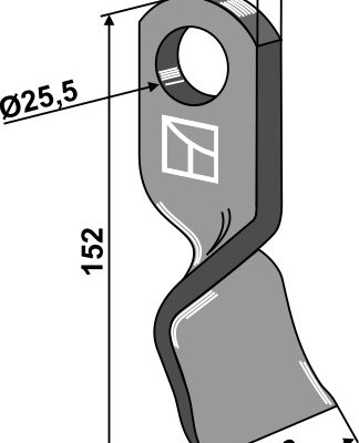 Twisted blade 152x58mm