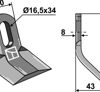 Y-blade 98x40mm