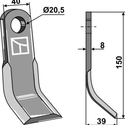 Y-blade 150x40mm