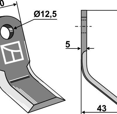 Y-blade 100x40mm