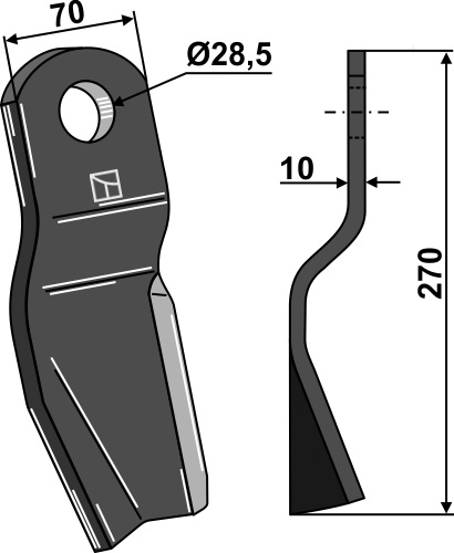 Flail 270x70mm - left