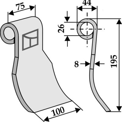 Flail 195x75mm