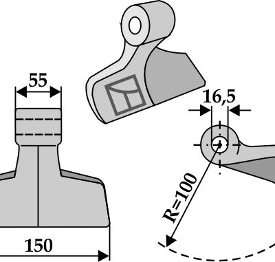 Pruning hammer 150x55mm